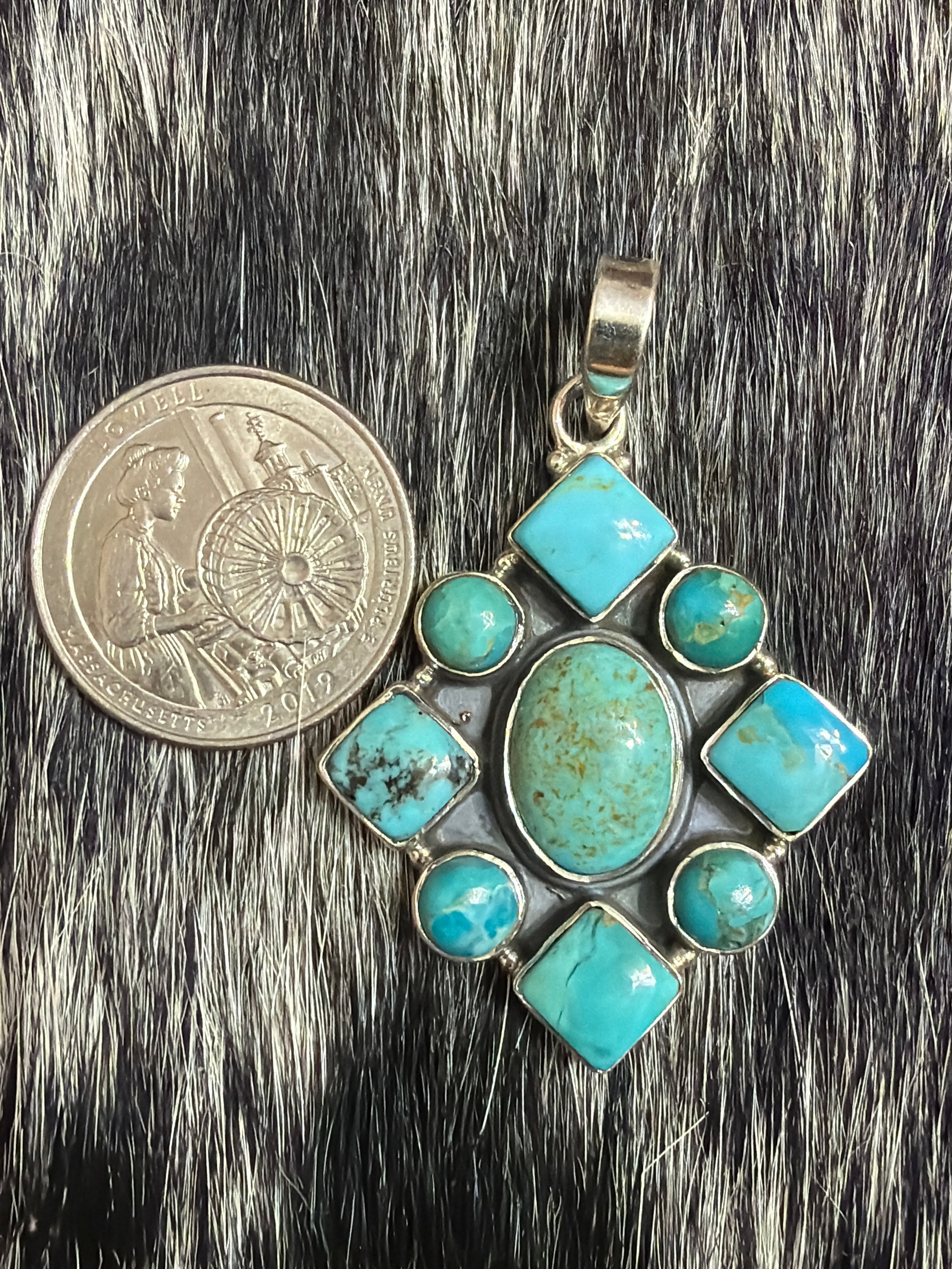 Turquoise Cluster Pendant