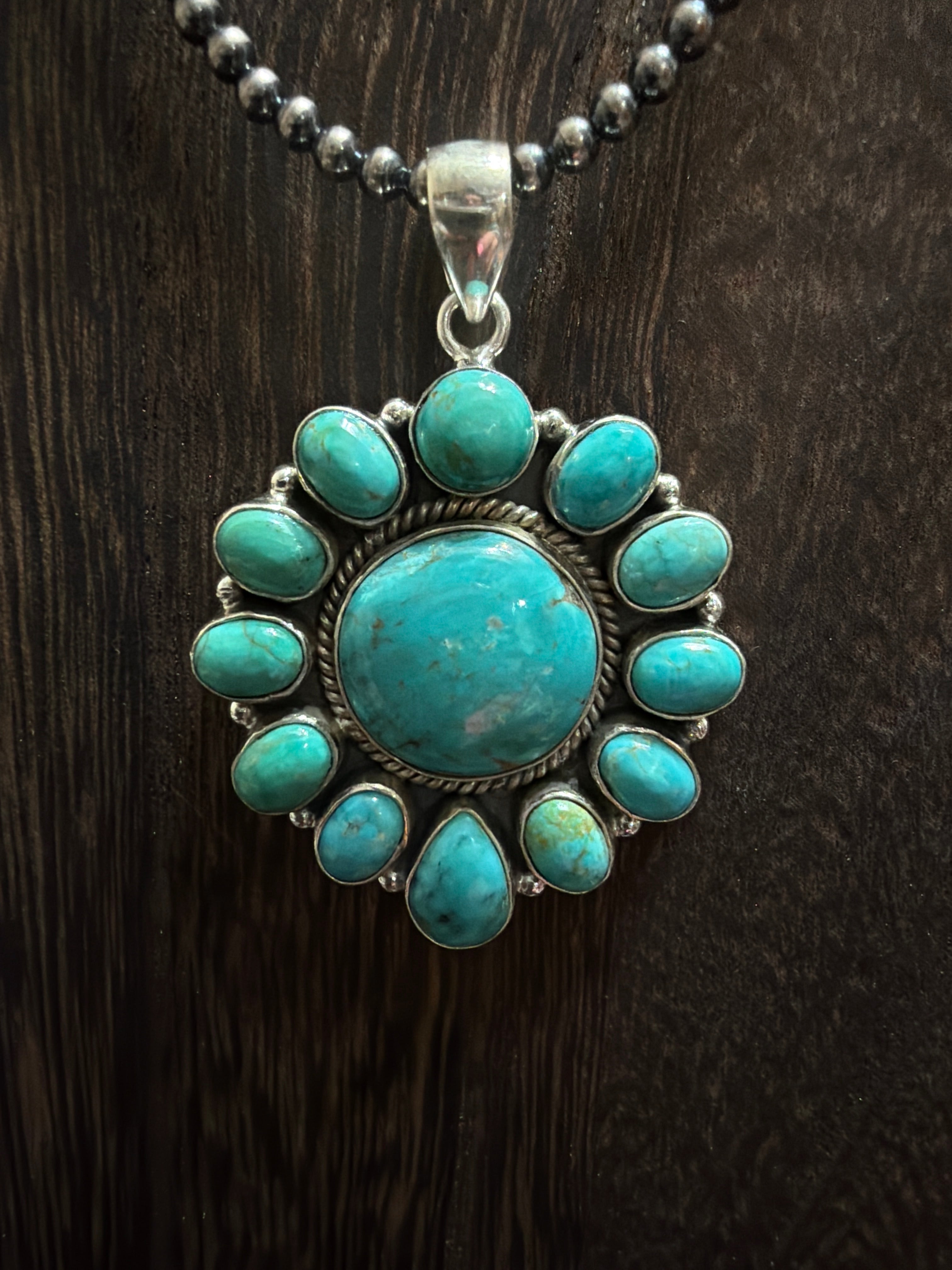 Turquoise Cluster pendant