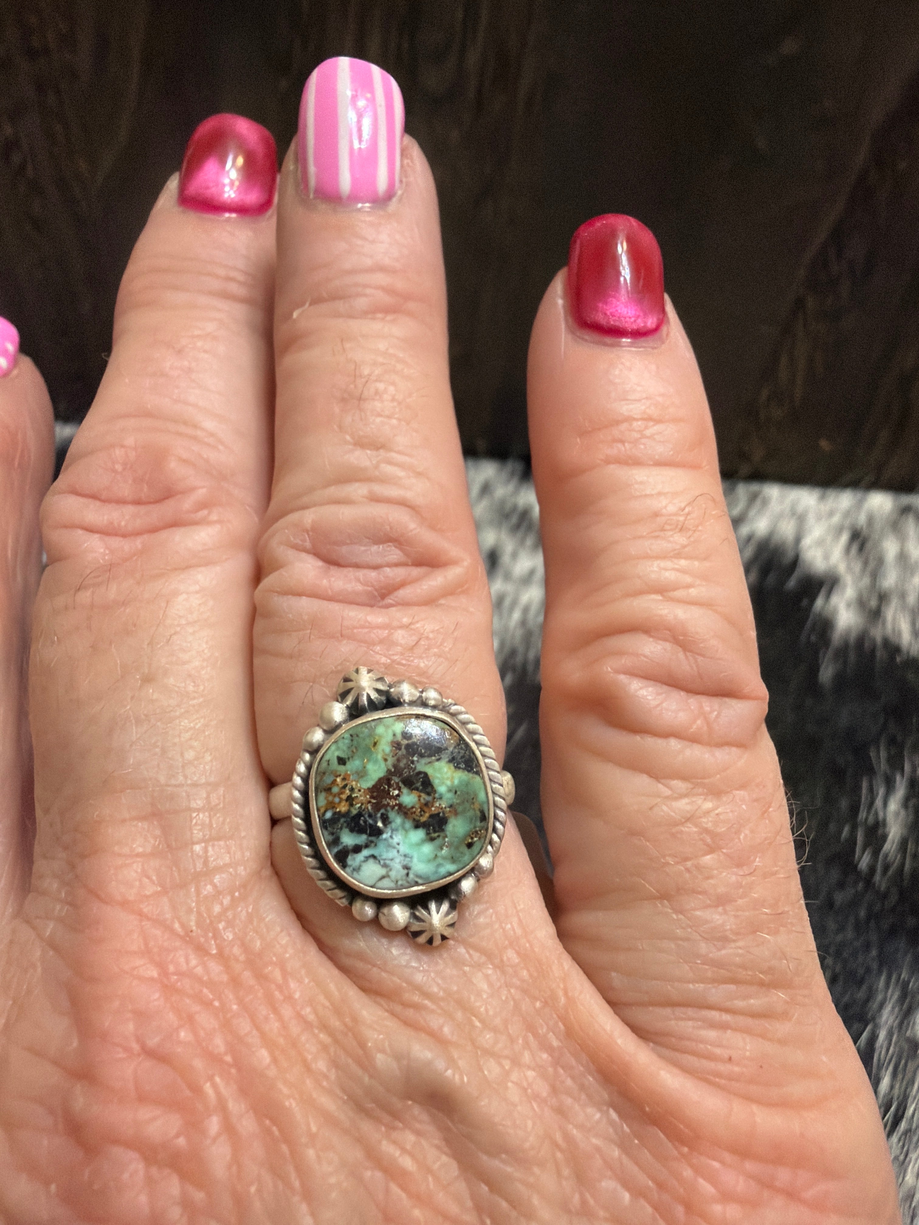 Mantis Variscite Ring