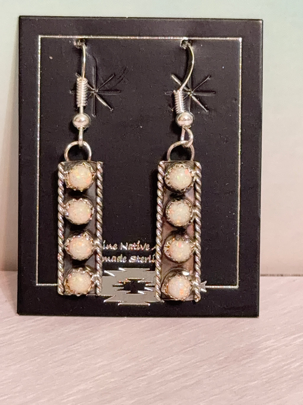 White Opal Dangles