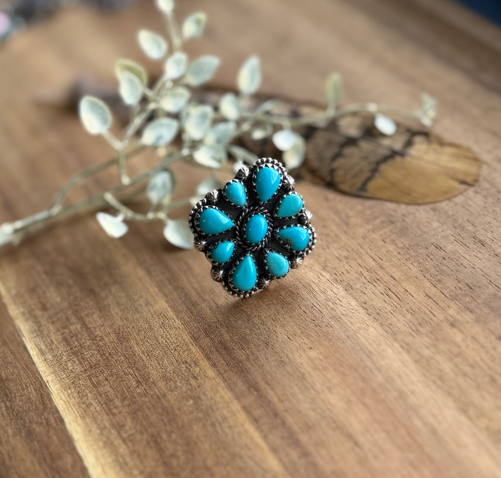 Turquoise Cluster Ring