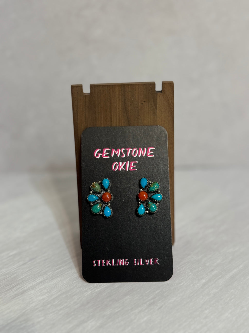 Coral & Turquoise Studs