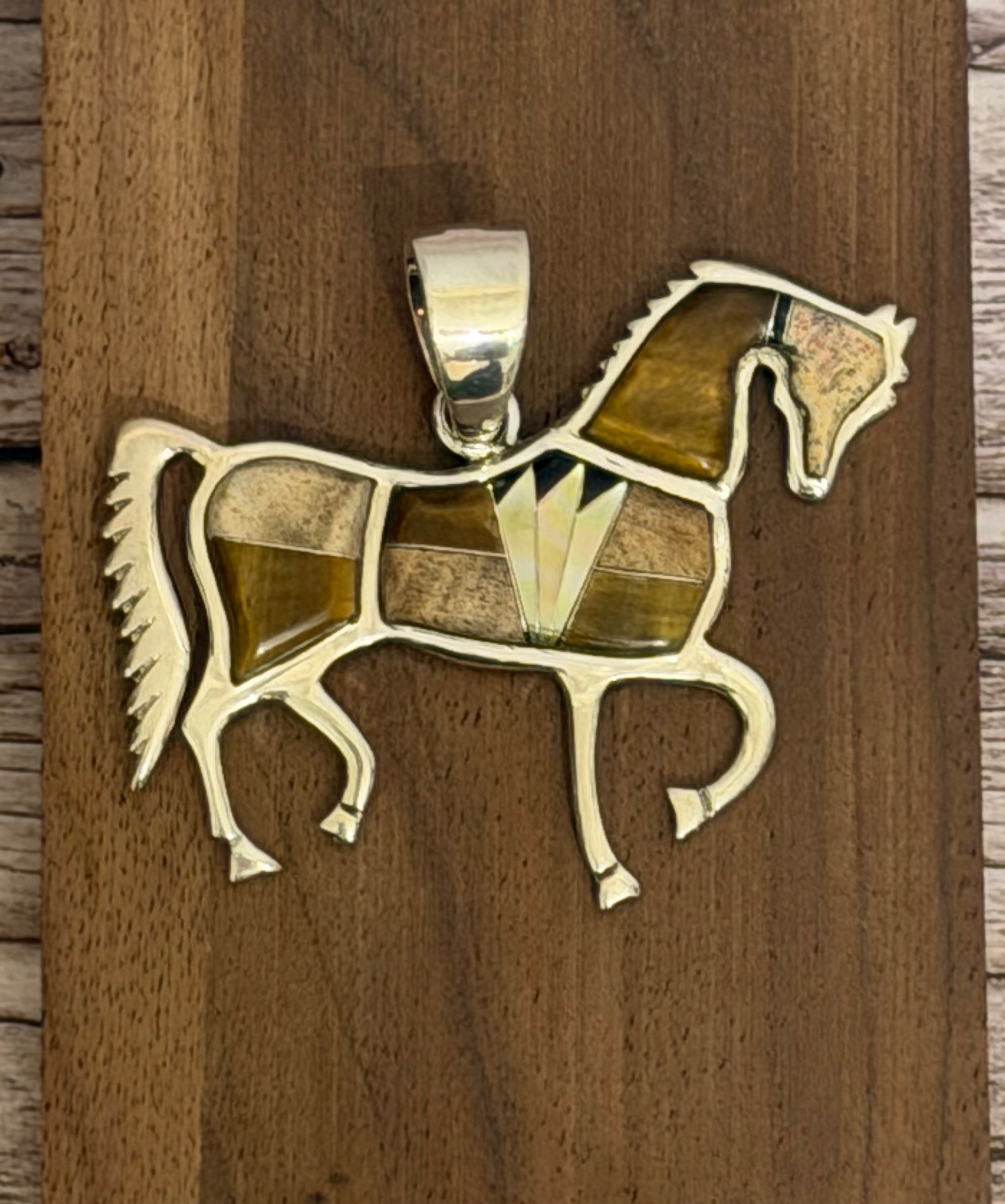 Inlay Horse Pendant
