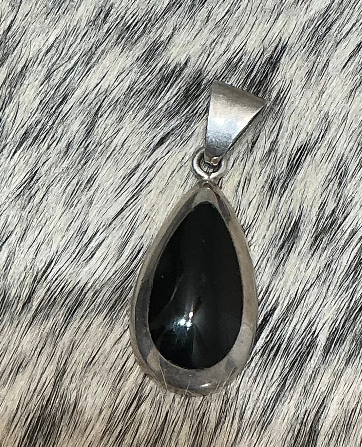 Black Onyx Teardrop Pendant