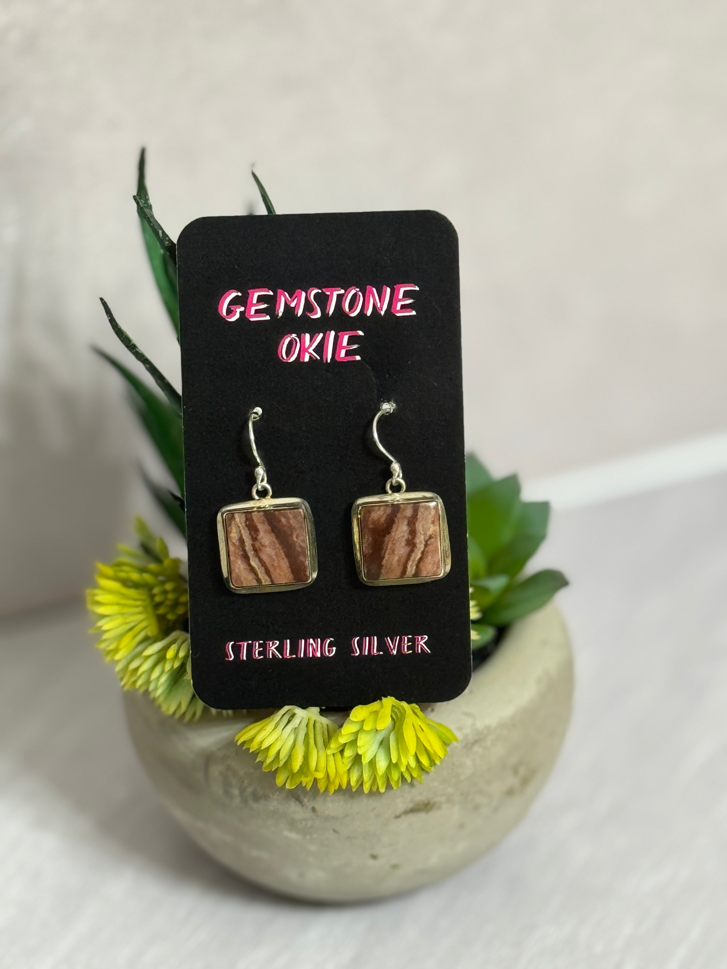 Rhodochrosite earrings
