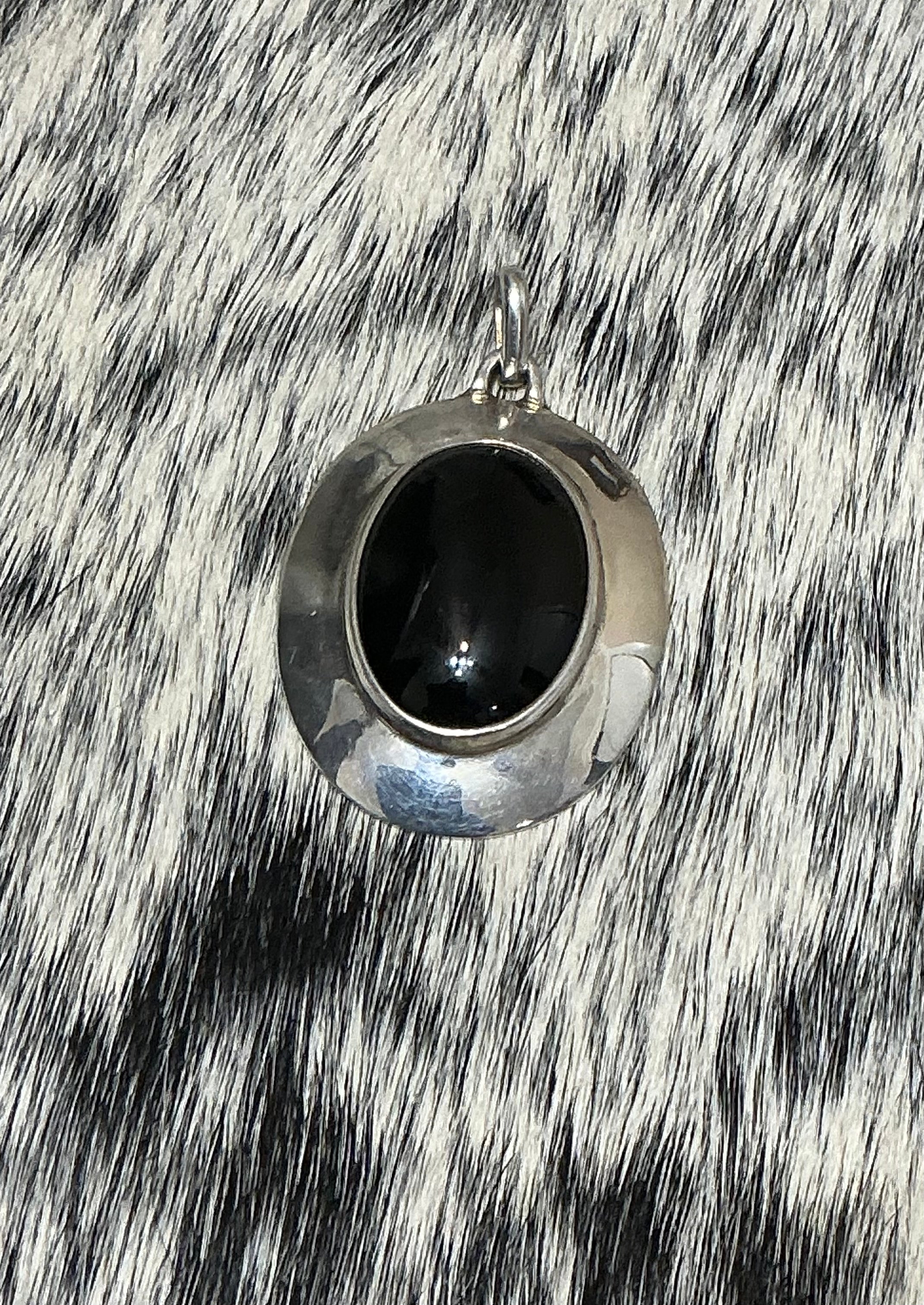 Black Onyx Oval Pendant