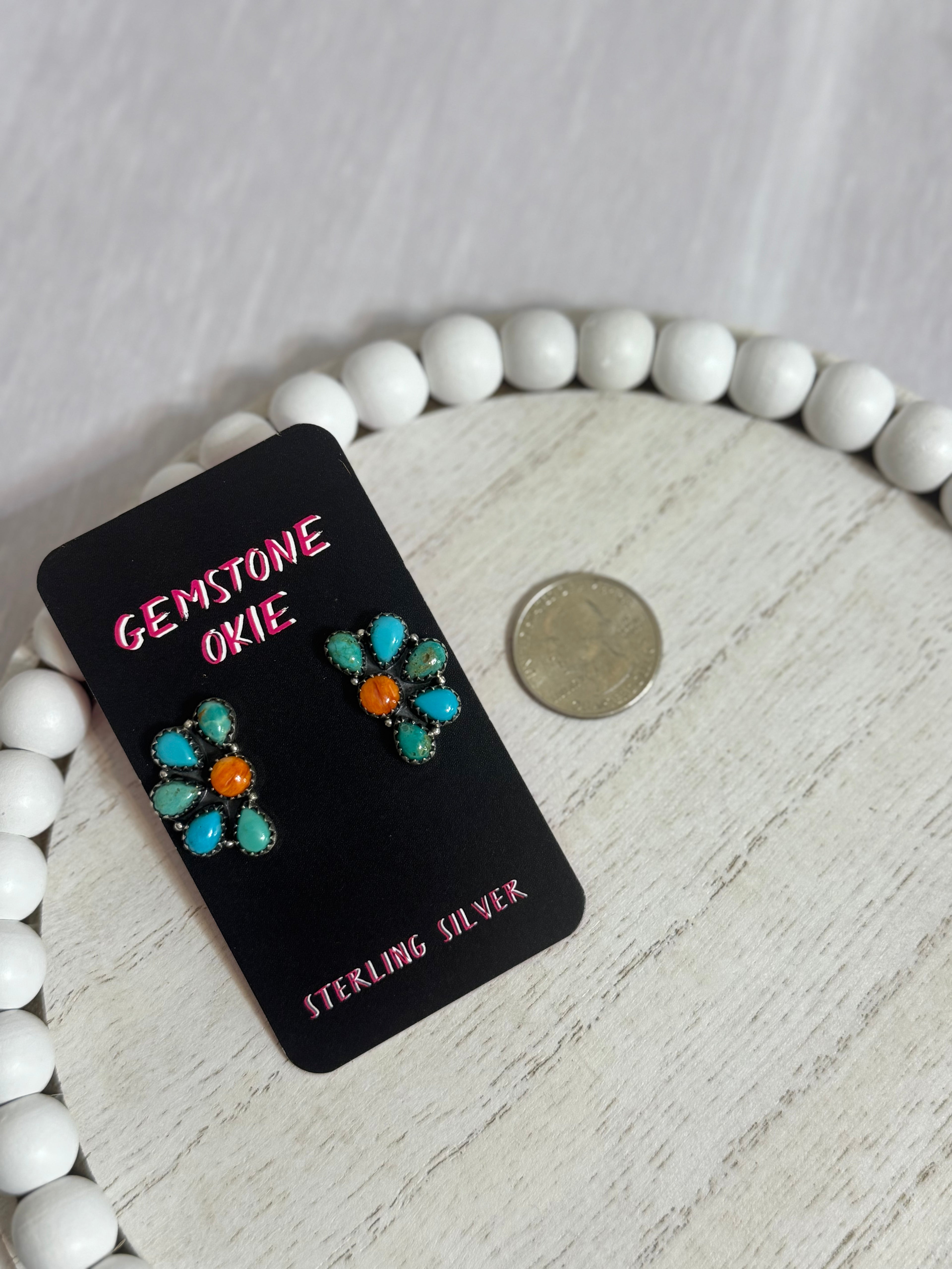 Spiny & Turquoise Studs