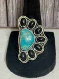 Black Onyx & Turquoise Ring