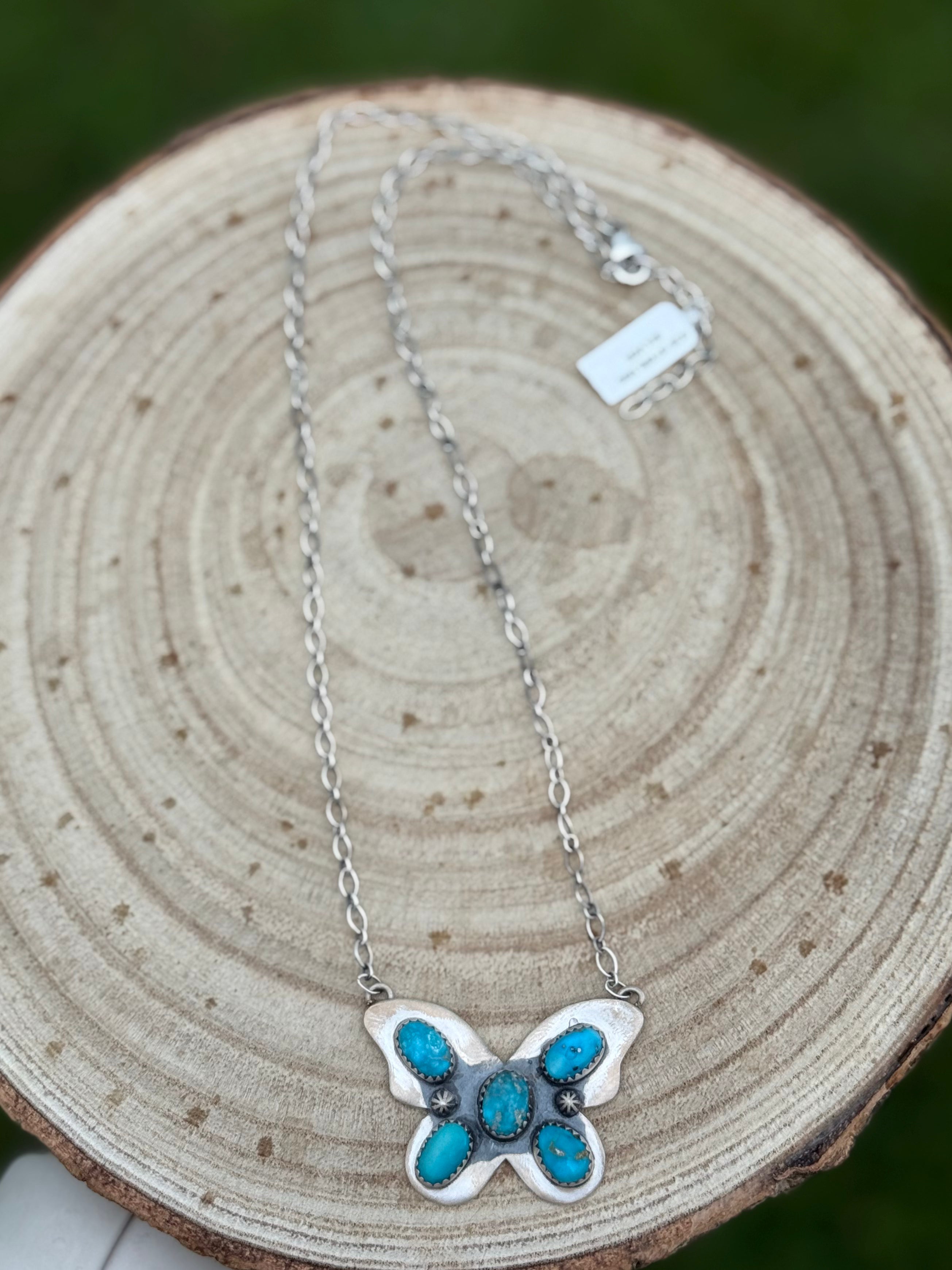 Turquoise Butterfly Necklace