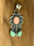 Pink Conch Flower Pendant