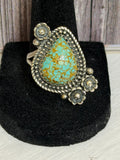 Turquoise Ring w/Flowers
