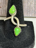 Gaspeite Twist Ring