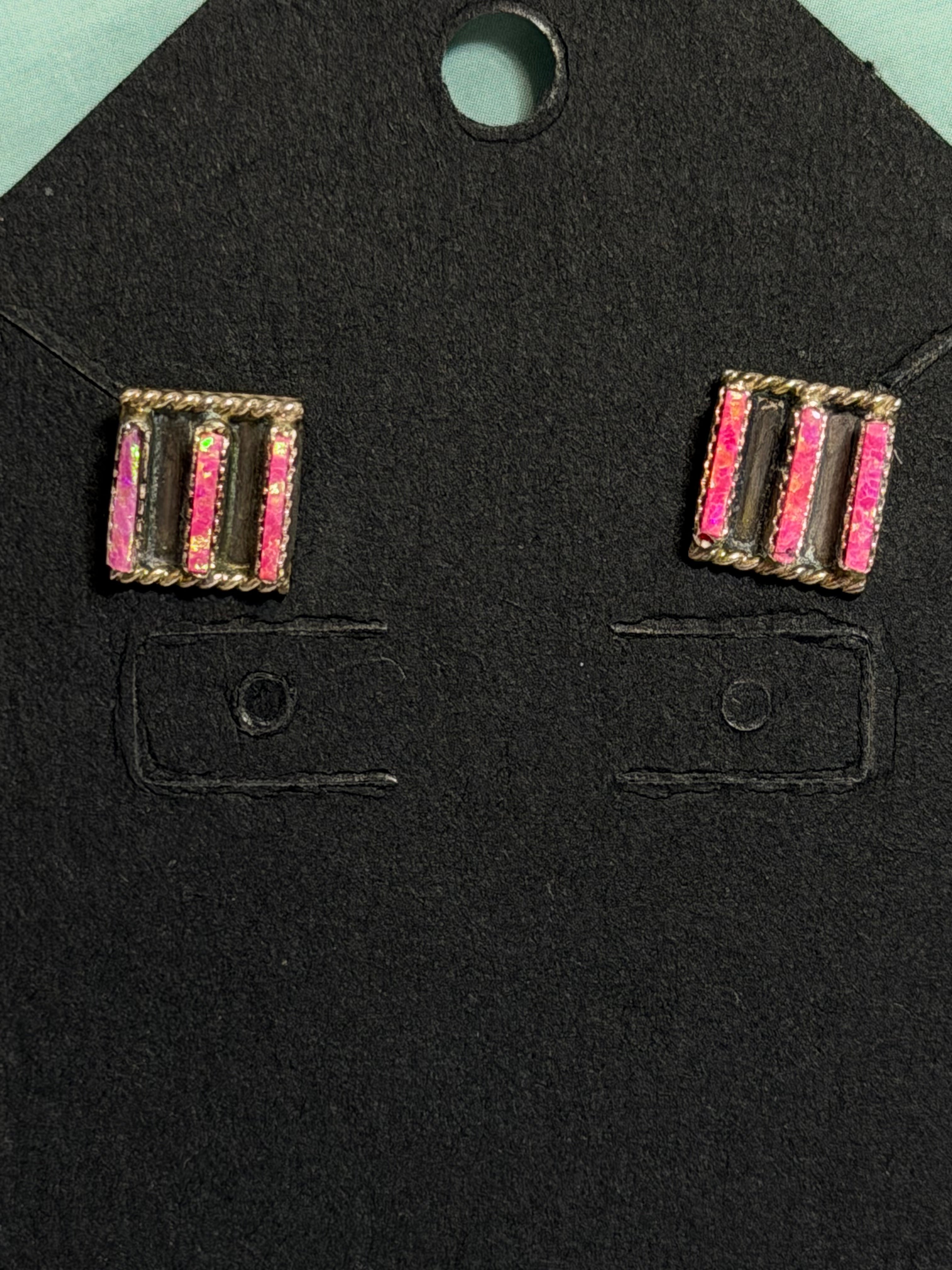 Pink Opal Studs