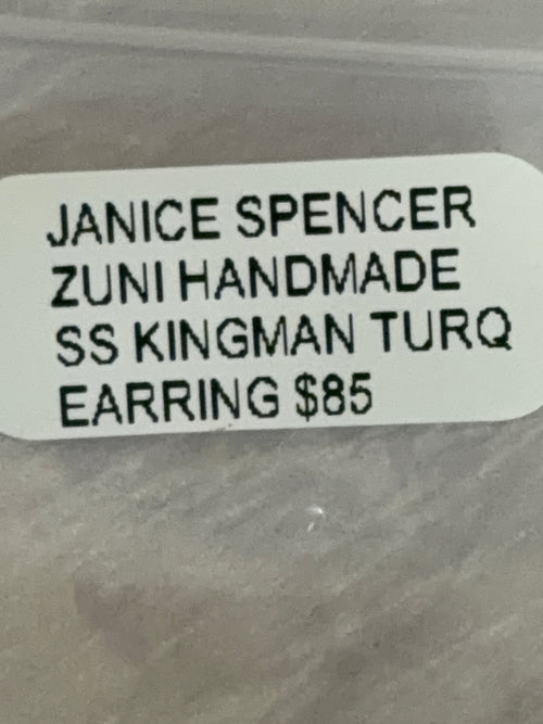 3 Stone Turquoise Studs