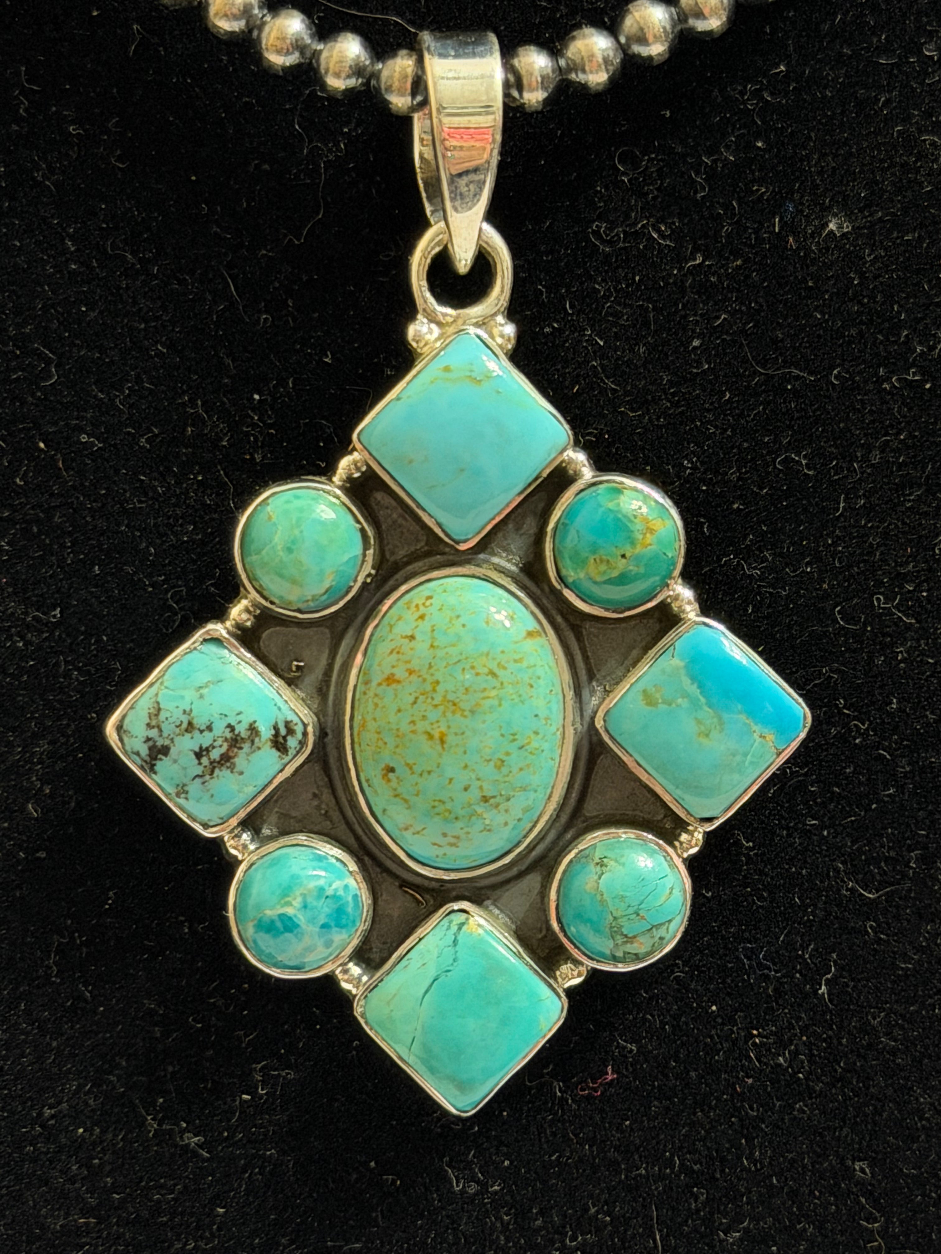 Turquoise Cluster Pendant