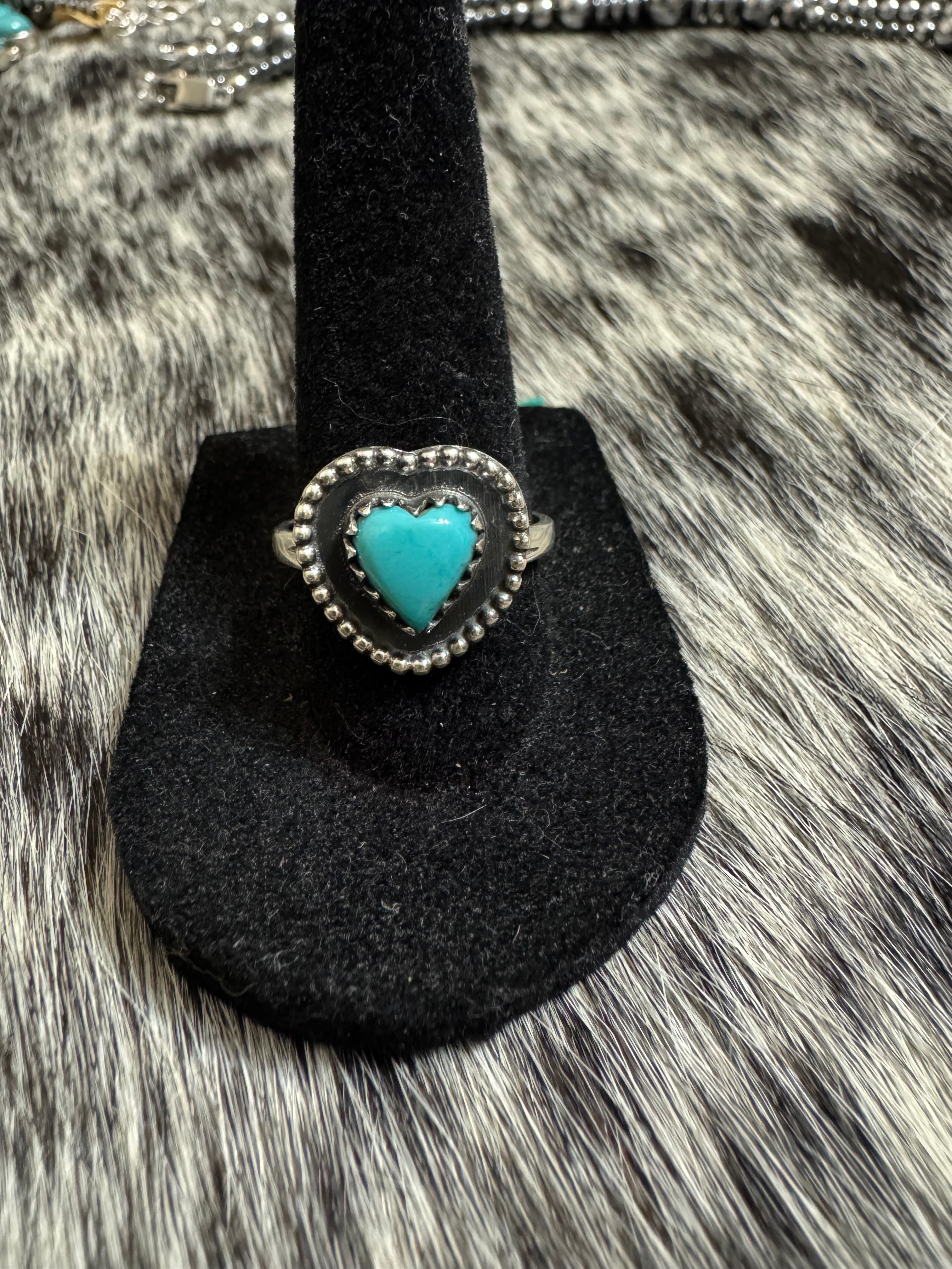 Turquoise Heart Ring
