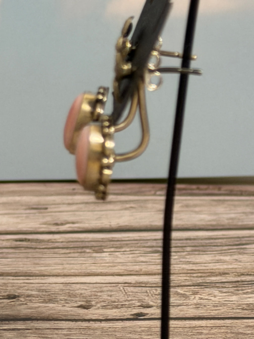 Pink Conch Box Studs