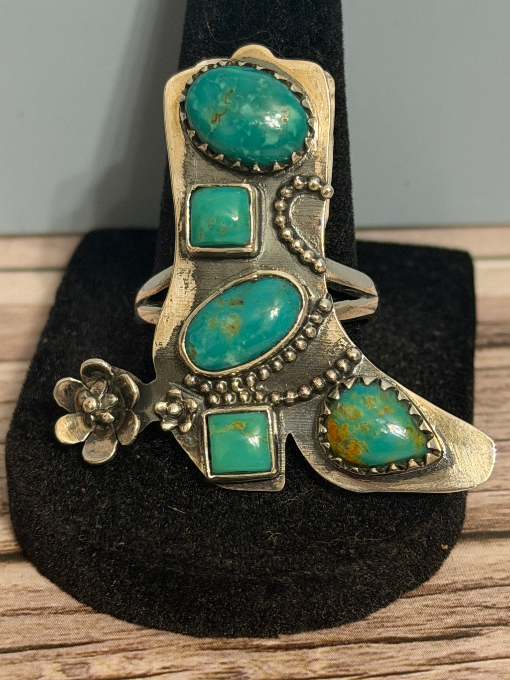Turquoise Boot Ring