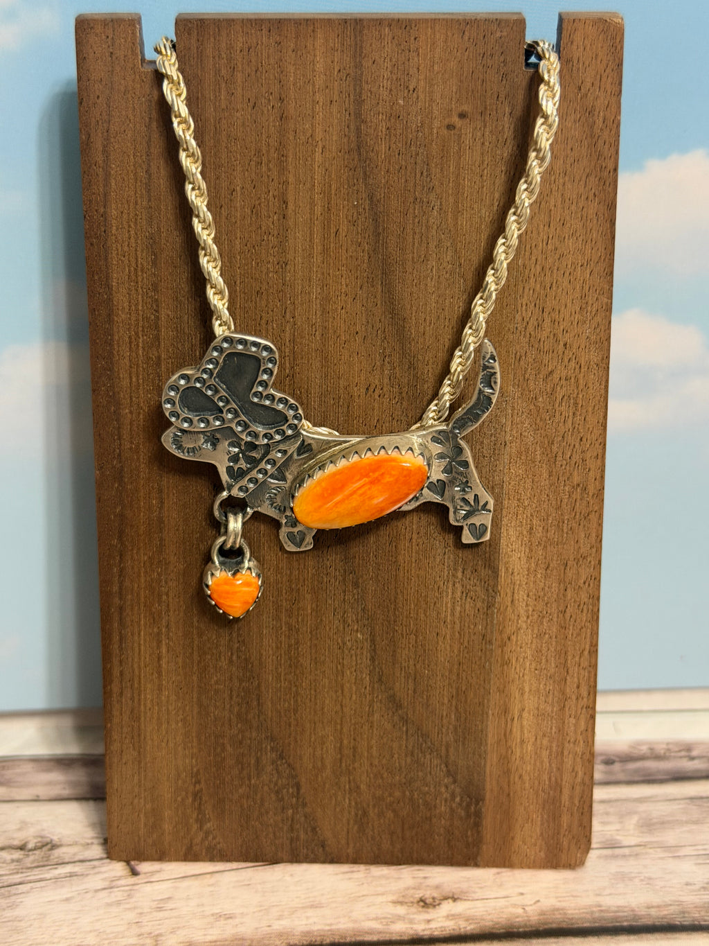Weeny Dog w/Cowboy Hat Pendant