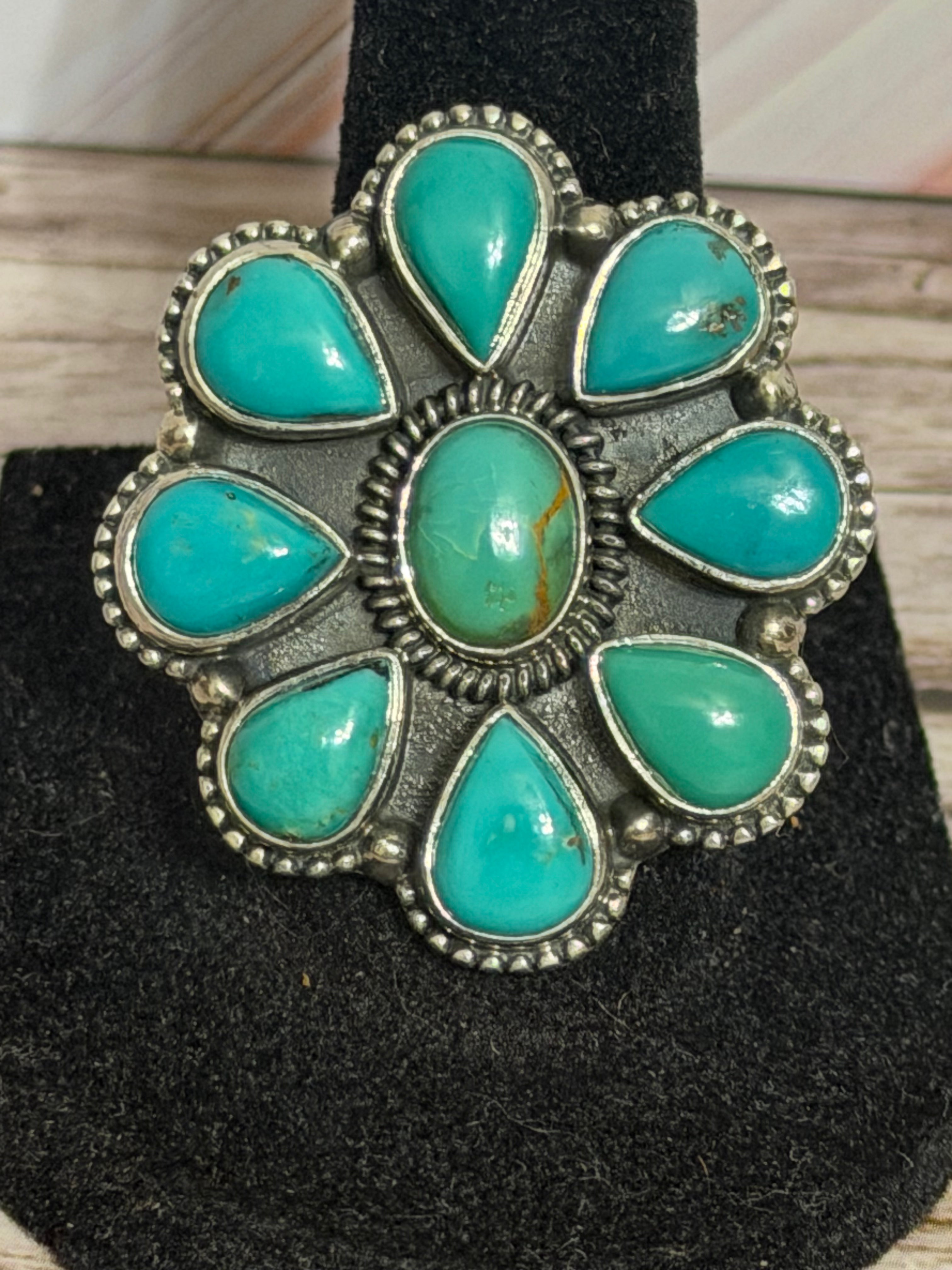 Turquoise Cluster Ring