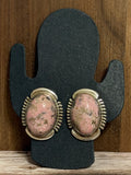 Rhodonite studs