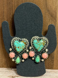 Turquoise Heart Studs