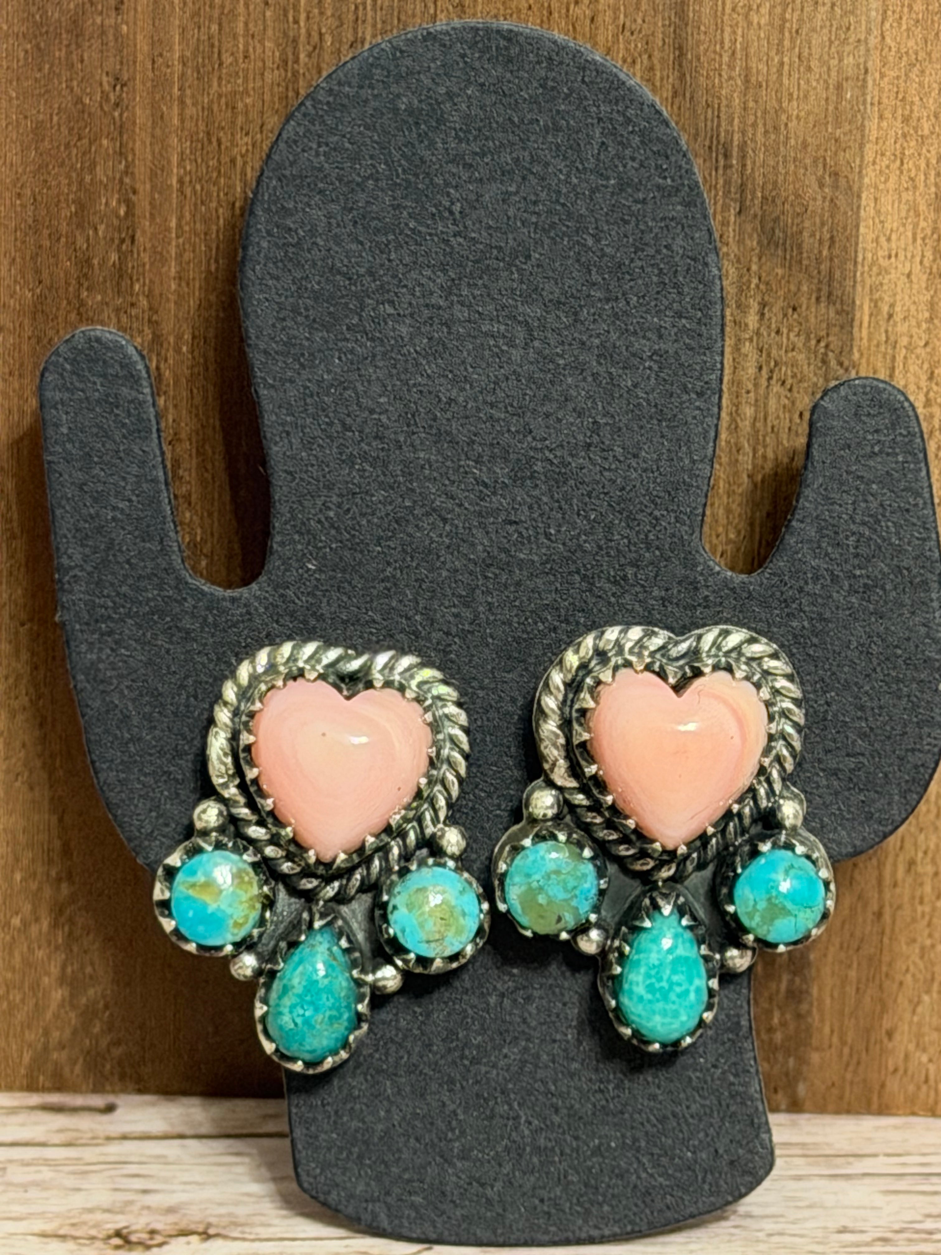 Conch Heart Studs